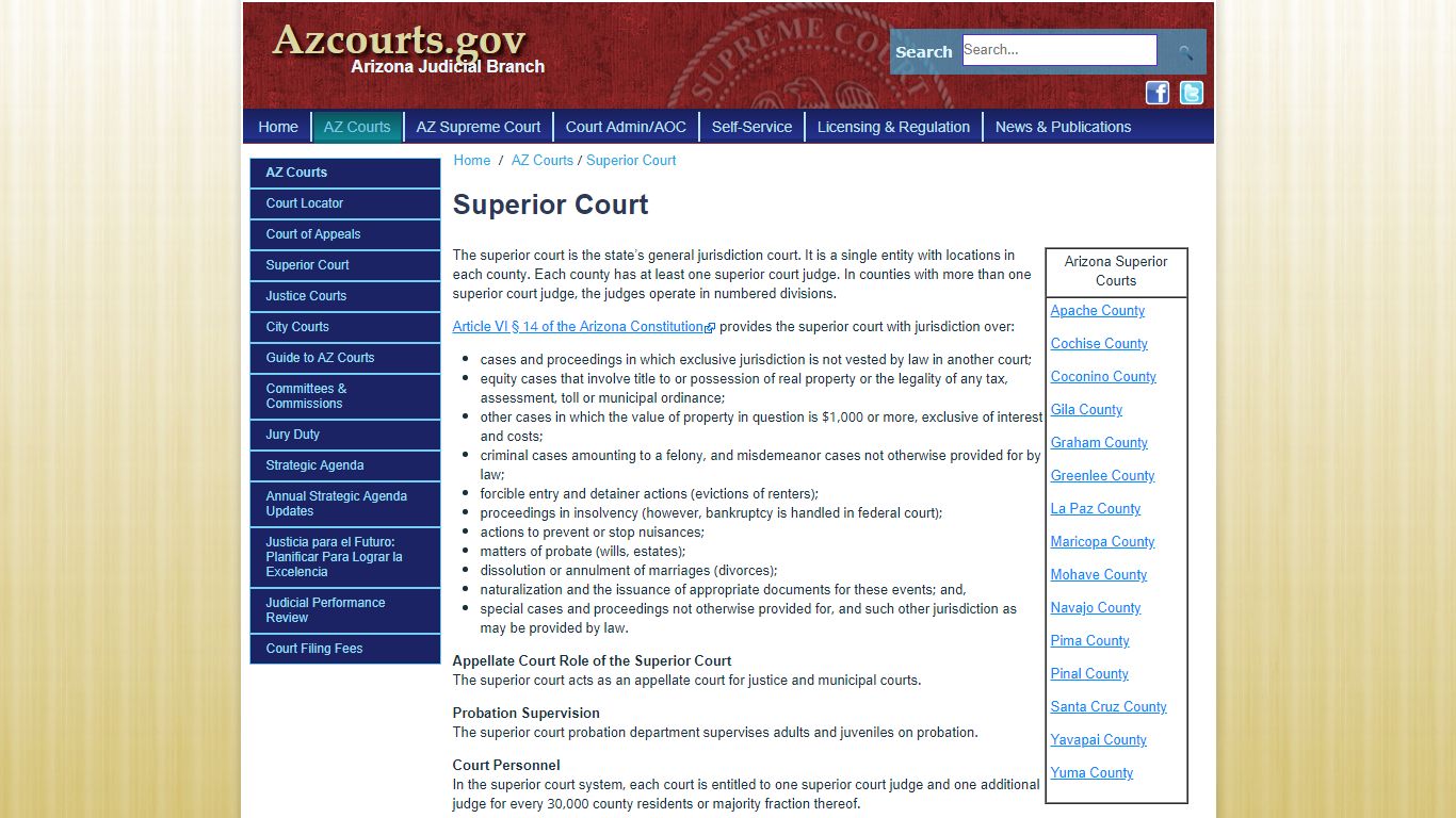 Superior Court - azcourts.gov